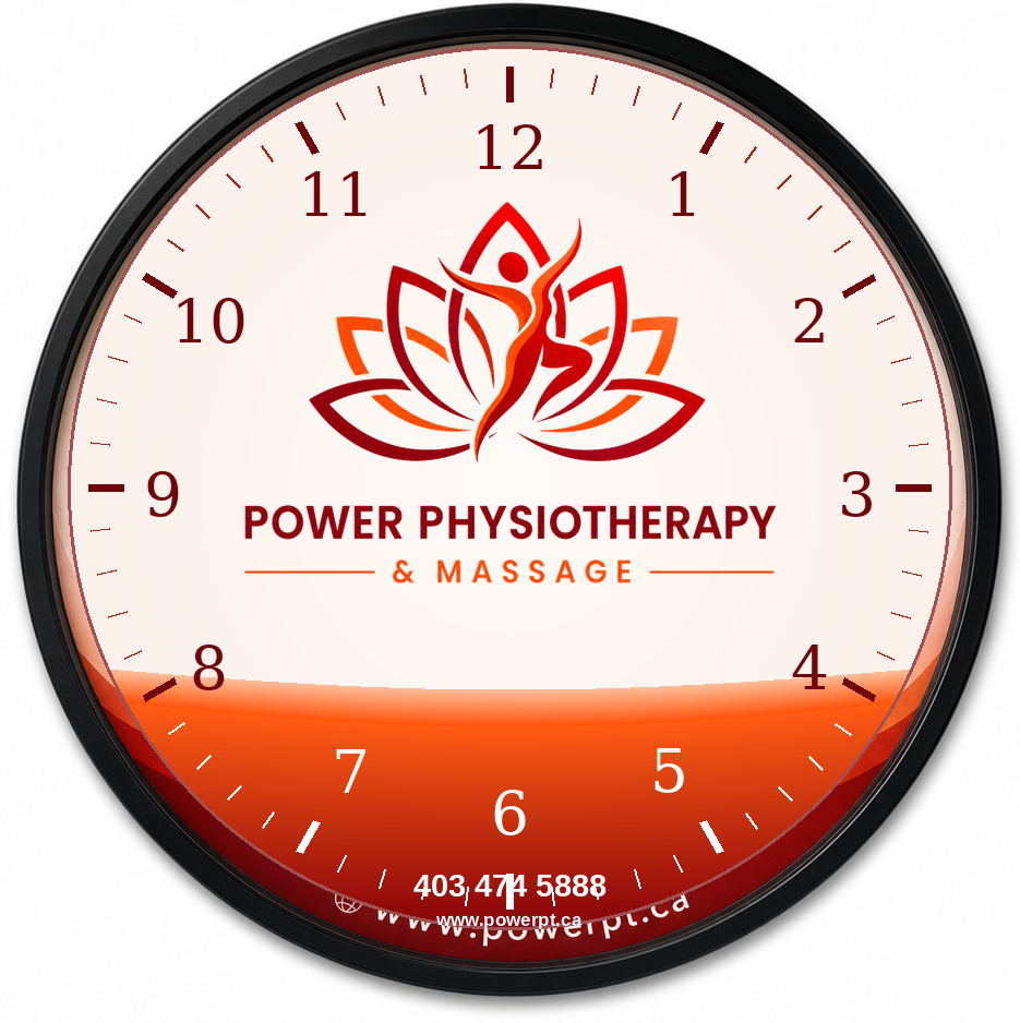 Power Physiotherapy working clinic clock
